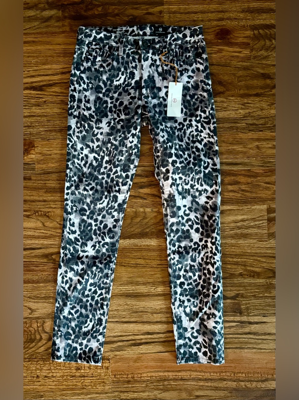 AG Adriano Goldschmied Prima Ankle Leopard Skinny Jeans Leopard Size 26 NWT - Picture 4 of 9